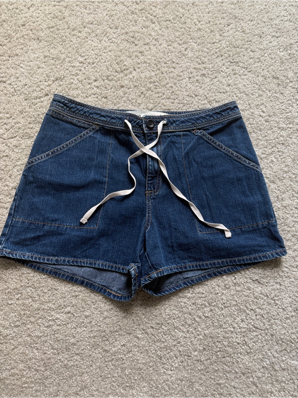 GAP Dark Blue Denim Drawstring Shorts